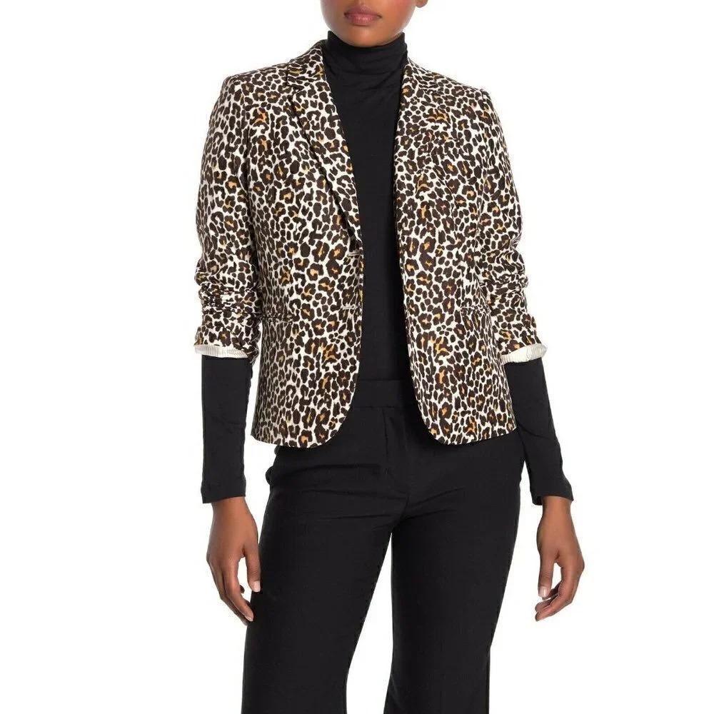 J. Crew Size XXS Leopard Printed School Boy Blazer